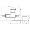 Hl Hutterer Lechner Trapas vidaus patalpoms DN40/50 horizontalus, su sausu sifonu "Primus mėlynas", 123x123mmx115x115mm