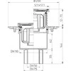 Hl Hutterer Lechner Trapas vidaus patalpoms DN50/75/110 vertikalus su sausu sifonu "Primus mėlynas", 123x123mm/115x115mm
