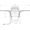Hl Hutterer Lechner Įlaja vertyikali DN110 su bituminiu flanšu ir integruotu el. šildymo kabeliu (10-30W, 220V)