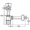 Sifonas praustuvo VIEGA su vamzdžiu 1/4" x 32 mm