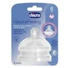 CHICCO NATURAL FEELING Silikoonist lutt, 6-12m