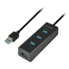 AXAGON HUE-S2BL 4x USB3.0 įkrovimo šakotuvas 1,2 m laidas, MicroUSB įkrovimas