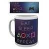ABYstyle „Abysse PLAYSTATION“ – Puodelis – 320 ml – „Eat Sleep Repeat“.