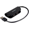 Axagon Handy keturių prievadų USB 2.0 šakotuvas su nuolat prijungtu USB kabeliu. Juodas.