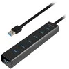 AXAGON HUE-SA7BP 7x USB3.0 ALU įkrovimo šakutė, įsk. AC Adapteris, Juodas