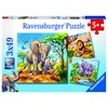 Puzzle 3x49 Wild Animals - RAVENSBURGER dėlionė