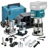 Makita RT001GZ13 Akumuliatorinis freza, XGT, ; 6- 8mm, 10.000 - 31.000 r/min, AWS, XPT, + Priedas įgilinamajam frezavimui, + Priedas kantų frezavimui, Makpac Nr4, Be akumuliatorių ir kroviklio!