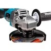 Makita GA005GM201 Kampinis šlifuoklis XGT, 125MM, 8500RPM; bešepetėlinis variklis, 2X4,0Ah; greitasis kroviklis; elektrinis stabdys; AFT; MAKPAC lagaminas; slankusis jungiklis