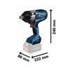 Bosch GDS 18V-1050 H, LB be akumuliatoriaus ir kroviklio