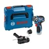 BOSCH GSR 12V-35 FC su priedų komplektu ir lagaminu