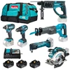 Akumuliatorinių įrankių rinkinys MAKITA DLX6135TX1