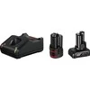Akumuliatoriai + pakrovėjas Bosch GBA 12V / 2.0Ah + 4.0Ah + GAL 12V-40 Set