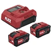 Akumuliatorių rinkinys FLEX P-SET 18-88 XT CA2 18V 2x8,0Ah