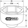 Aštuoniakampė galvutė KS TOOLS 1" 70mm