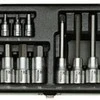 Galvučių rinkinys 1/4"+1/2" HEX 18 dalių PROXXON