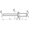 Kniedės MASTERFIX 1031 3x8mm, 1000vnt.
