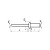Kniedės MASTERFIX 1031 4x6mm, 1000vnt.