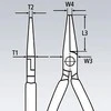 Replės prailgintomis žiaunomis KNIPEX 2501160