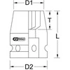Šešiakampė smūginė galvutė KS TOOLS 1" 60mm