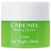 Naktinė lūpų kaukė Care:Nel Lip Night Mask Lime 5g