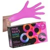 Nitrilinės, rožinės pirštinės Framar Rožinė Paws Nitrile Gloves 100vnt S dydis