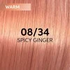 Wella Shinefinity 08/34 Spicy Ginger atspalvio pavyzdys