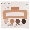 Plaukų segtukai Framar King Klaws Large Neutral 4vnt