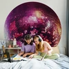 Apvalūs fototapetai - Magentos disko rutulys