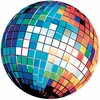 Apvalūs fototapetai - Mėlynas disko rutulys