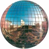 Apvalūs fototapetai - Platinos spalvos disko rutulys