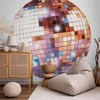 Apvalūs fototapetai - Rožinio aukso disko rutulys