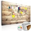 Artgeist Kamštinis paveikslas - World Map: Wooden Oceans