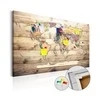 Artgeist Kamštinis paveikslas - World Map: Wooden Oceans