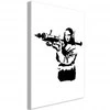 Artgeist Paveikslas - Banksy Mona Lisa with Rocket Launcher (1 Part) Vertical