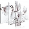 Artgeist Paveikslas - Magnolias over Water (5 Parts) Wide Pilkas