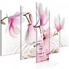 Artgeist Paveikslas - Magnolias over Water (5 Parts) Wide Rožinė