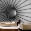 Fototapetai - 3D pilkas tunelis