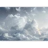 Fototapetai - Astralinė ramybė žvaigždės virš švelnių debesų
