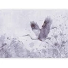 Fototapetai - Didingas skrydis monochrominė skrendanti gervė