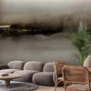 Fototapetai - Diuna pilka moderni abstrakcija su juodu raštu