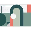 Fototapetai - Geometrinis raštas su marmuro motyvu
