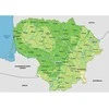 Fototapetai - Lietuvos žemėlapis lietuvių kalba