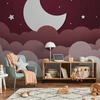 Fototapetai - Mėnulio sapnas debesys bordo žvaigždėtame danguje