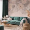 Fototapetai - Minimalistinė pieva raštai smėlio tekstūros fone