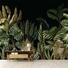 Fototapetai - Palmės juodame fone