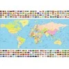 Fototapetai Pasaulio žemėlapis su vėliavomis