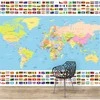 Fototapetai Pasaulio žemėlapis su vėliavomis