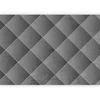 Fototapetai - Pilka simetrija geometrinis betono raštas su baltomis jungtimis