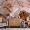 Fototapetai - Rožinis terrazzo minimalistinis marmuro akvarelės fonas
