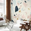 Fototapetai - Terrazzo su dideliais prislopintų spalvų akmenimis